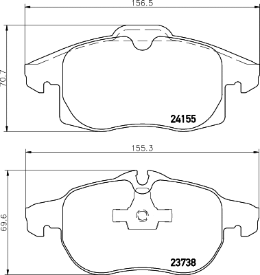 Brake Pad Set, disc brake (T1631)