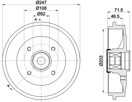 Brake Drum (61418)