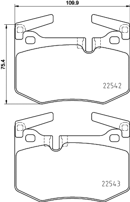 Brake Pad Set, disc brake (T2477)