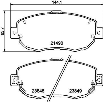 Brake Pad Set, disc brake (T1323)