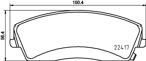 Brake Pad Set, disc brake (T2580)
