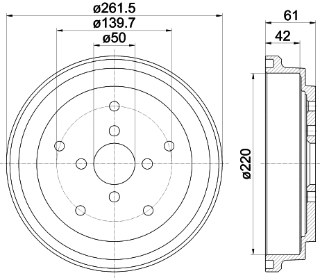 Brake Drum (61438)