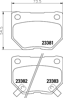 Brake Pad Set, disc brake (T1298)