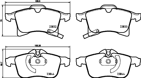 Brake Pad Set, disc brake (T4171)