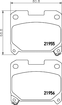 Brake Pad Set, disc brake (T3119)