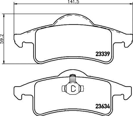 Brake Pad Set, disc brake (T1297)