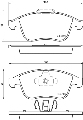 Brake Pad Set, disc brake (T1775)
