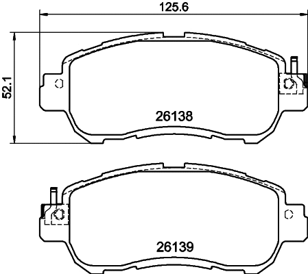 Brake Pad Set, disc brake (T2877)