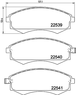 Brake Pad Set, disc brake (T2628)