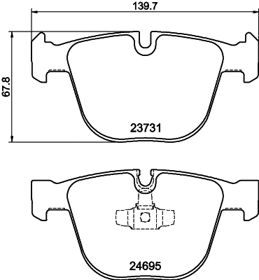 Brake Pad Set, disc brake (T1797)