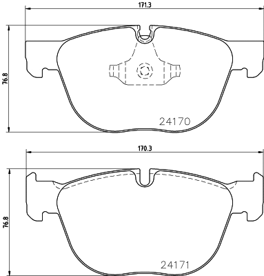 Brake Pad Set, disc brake (T1619)