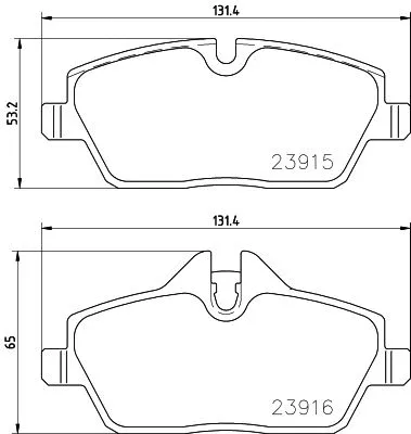 Brake Pad Set, disc brake (T2398)