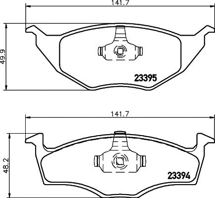 Brake Pad Set, disc brake (T1156)