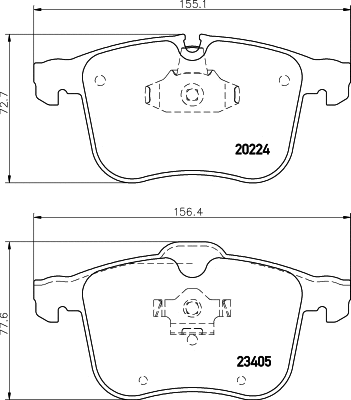 Brake Pad Set, disc brake (T1551)