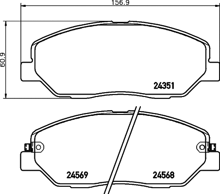 Brake Pad Set, disc brake (T1602)