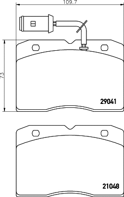 Brake Pad Set, disc brake (C6006)