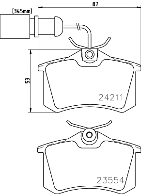 Brake Pad Set, disc brake (T1678)
