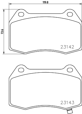 Brake Pad Set, disc brake (T2459)