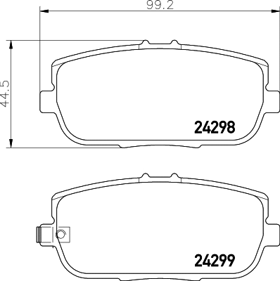 Brake Pad Set, disc brake (T1572)