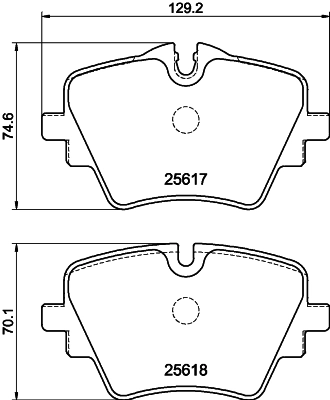 Brake Pad Set, disc brake (T2820)