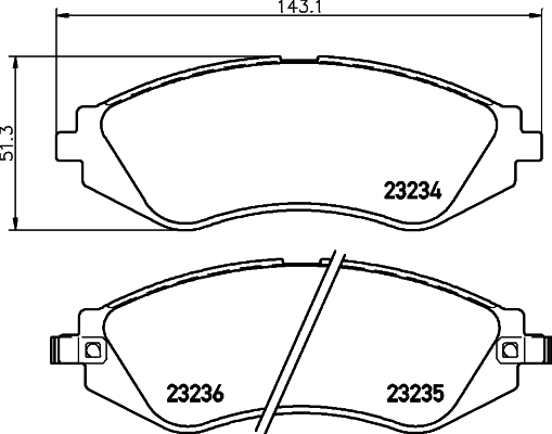 Brake Pad Set, disc brake (T3106)