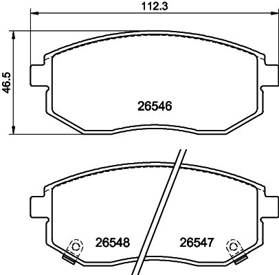 Brake Pad Set, disc brake (T4276)