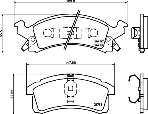 Brake Pad Set, disc brake (T1810)
