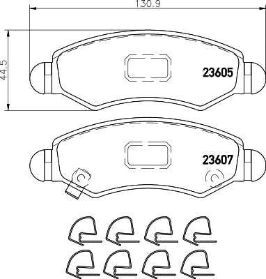 Brake Pad Set, disc brake (T1486)