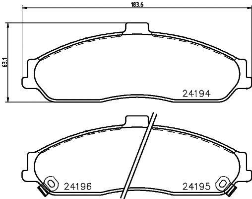 Brake Pad Set, disc brake (T1621)