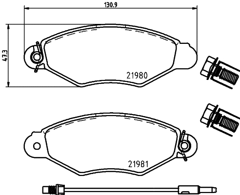 Brake Pad Set, disc brake (T9070)