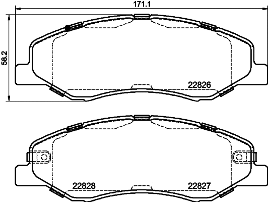 Brake Pad Set, disc brake (T2760)