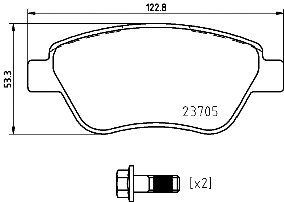 Brake Pad Set, disc brake (T2631)