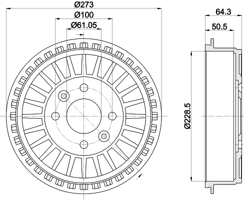 Brake Drum (61464)