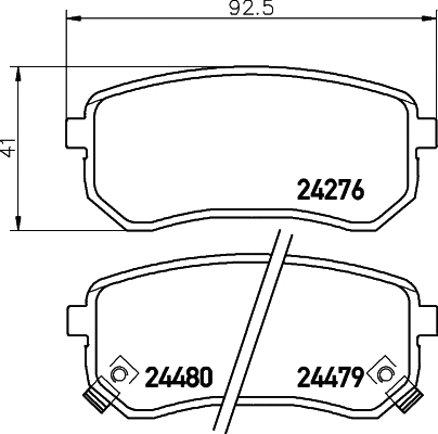Brake Pad Set, disc brake (T1553)