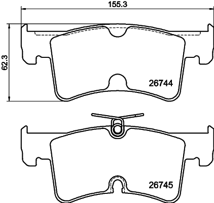 Brake Pad Set, disc brake (T4252)
