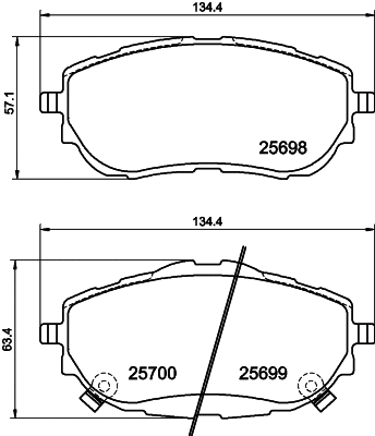 Brake Pad Set, disc brake (T2243)