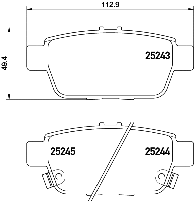 Brake Pad Set, disc brake (T2100)