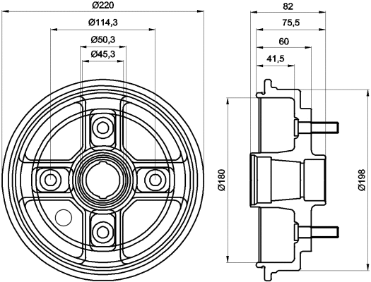 Brake Drum (61164)