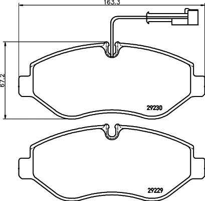 Brake Pad Set, disc brake (C9005)