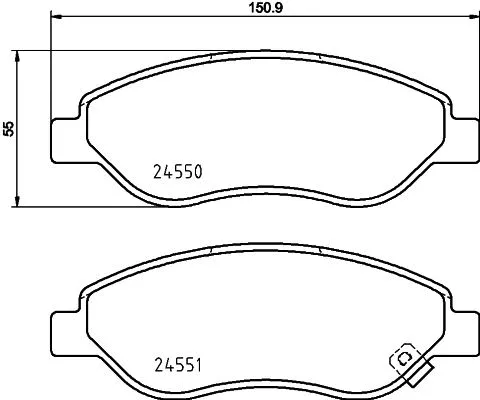 Brake Pad Set, disc brake (T1707)