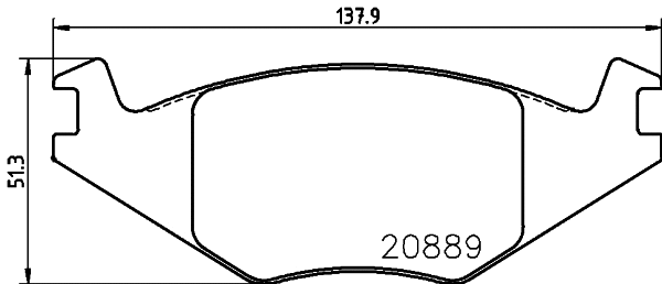 Brake Pad Set, disc brake (T4150)
