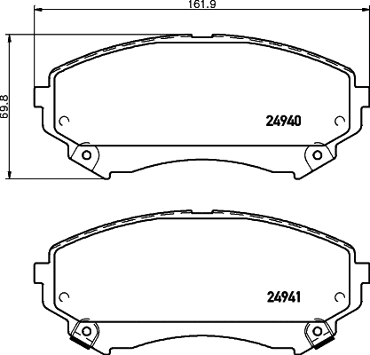Brake Pad Set, disc brake (T1942)