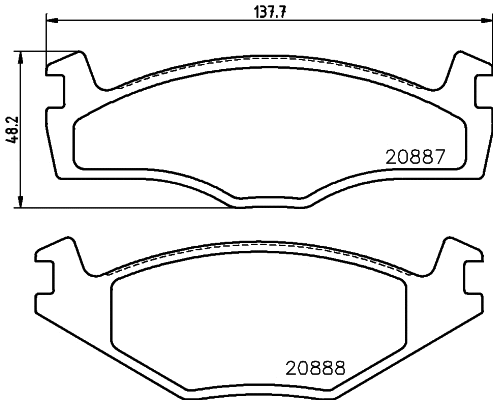 Brake Pad Set, disc brake (T4154)