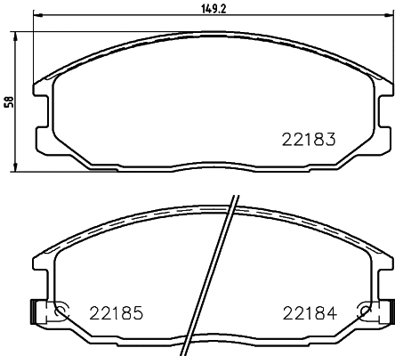 Brake Pad Set, disc brake (T2432)