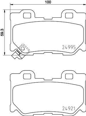 Brake Pad Set, disc brake (T1993)