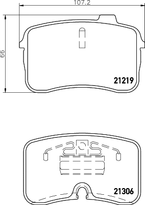 Brake Pad Set, disc brake (T1128)