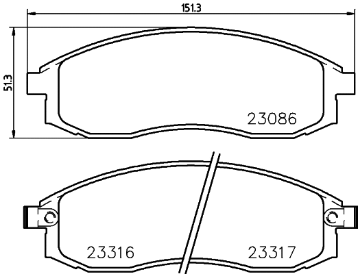 Brake Pad Set, disc brake (T1567)