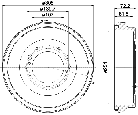 Brake Drum (61402)