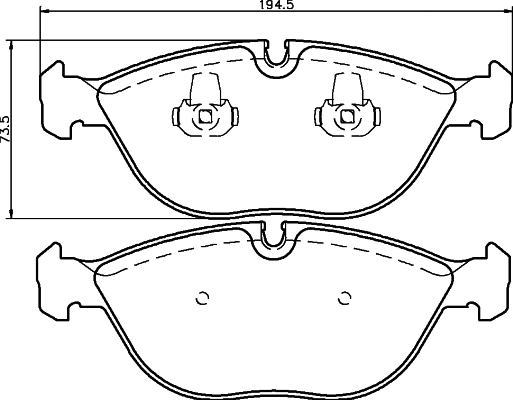 Brake Pad Set, disc brake (T1135)