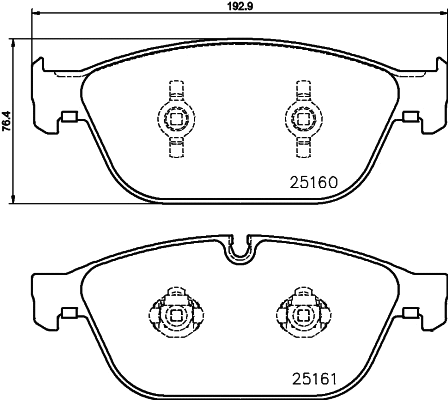 Brake Pad Set, disc brake (T1954)